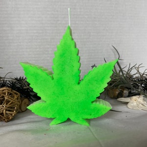 Pot leaf candle - neon colors