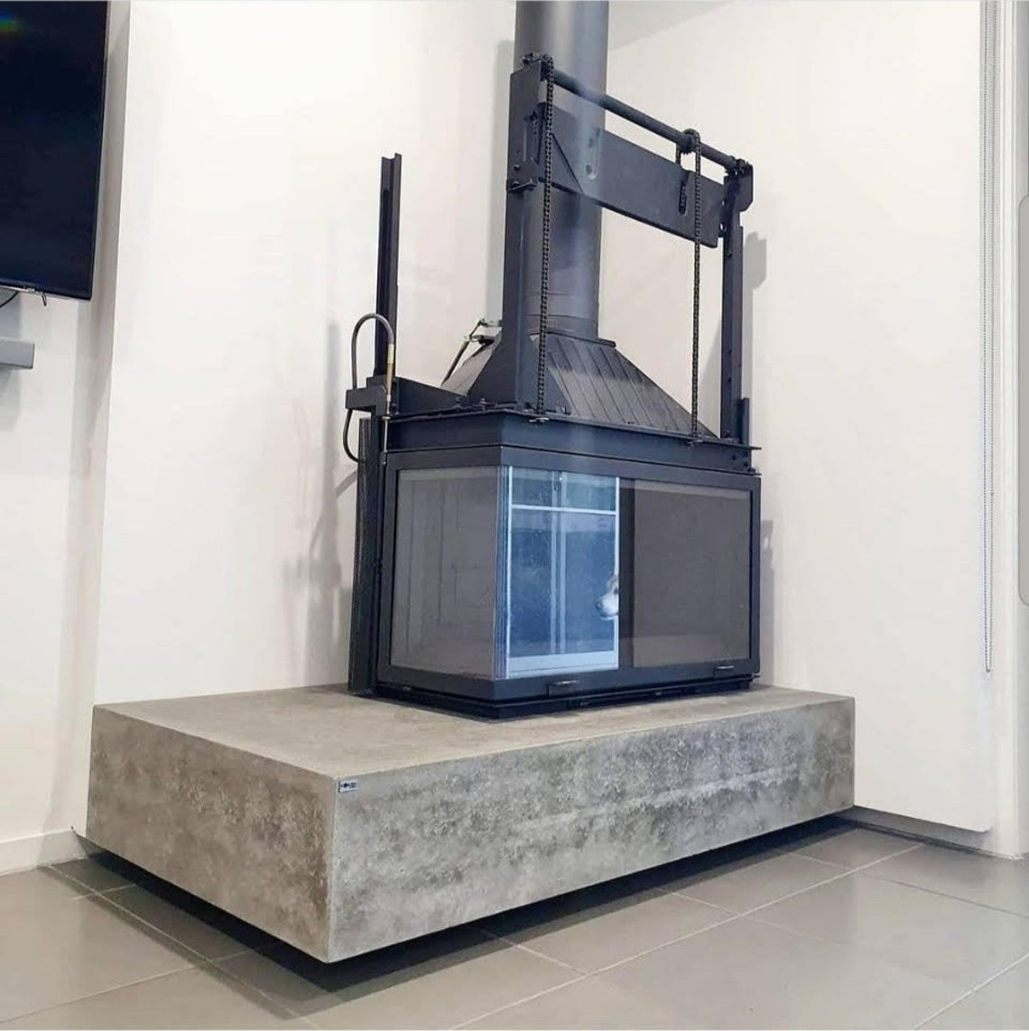 Concrete Fire Hearth 1.5m Open Fire Stand Fire Pit. Custom Etsy Australia