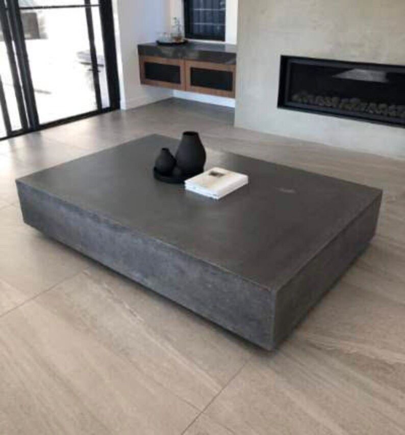 Large Concrete Coffee Table. 1.5 X 1m Hand Made Floating Coffee Table