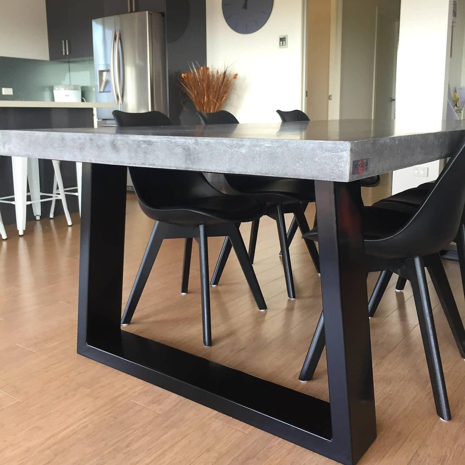 Handmade Concrete Dining Table, Modern Steel Base, 8 Seater (2.4m) - Etsy