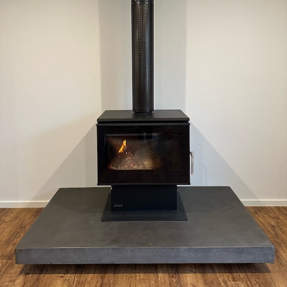 Hearth Concrete Plinth Floating Fireplace Concrete Tile. - Etsy