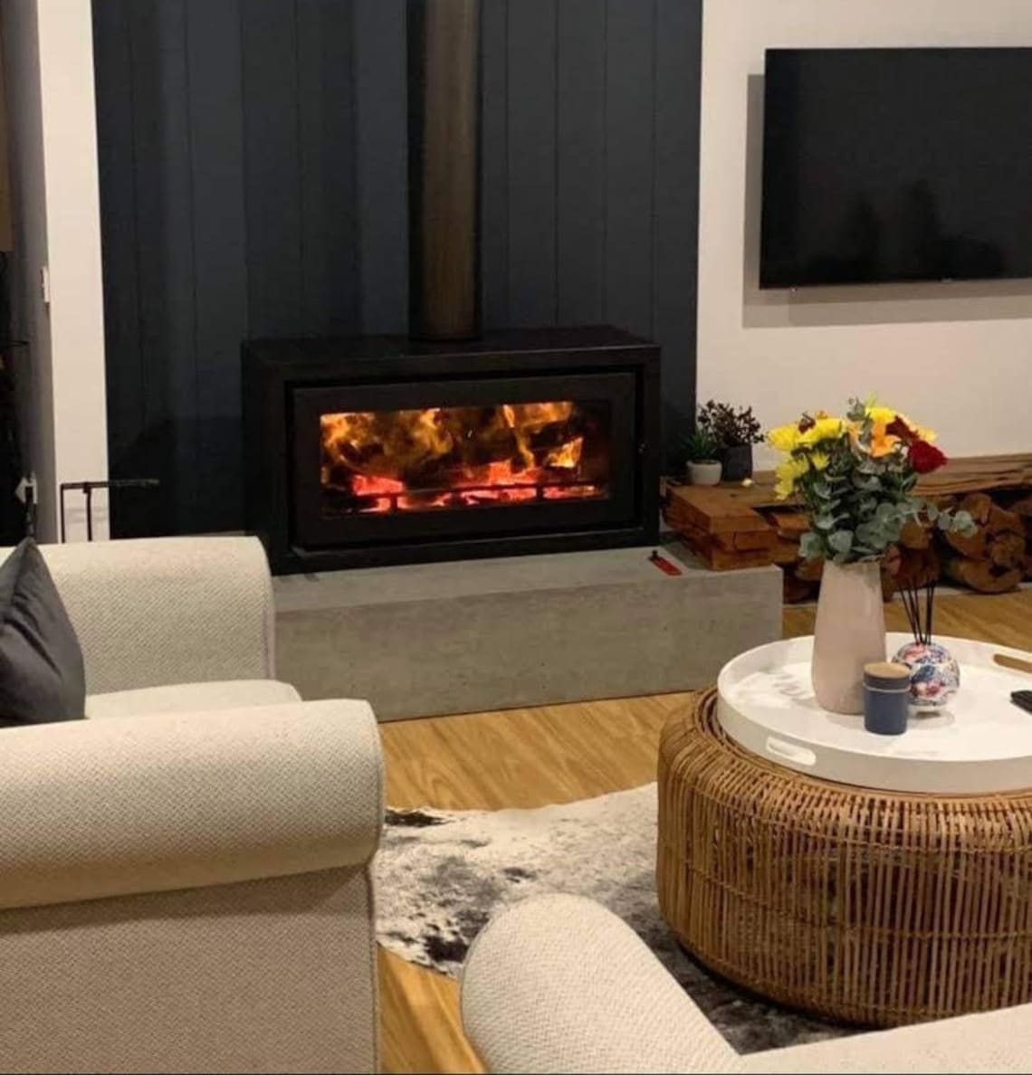 Concrete Fire Hearth 1.5m Open Fire Stand Fire Pit. Custom Etsy Australia