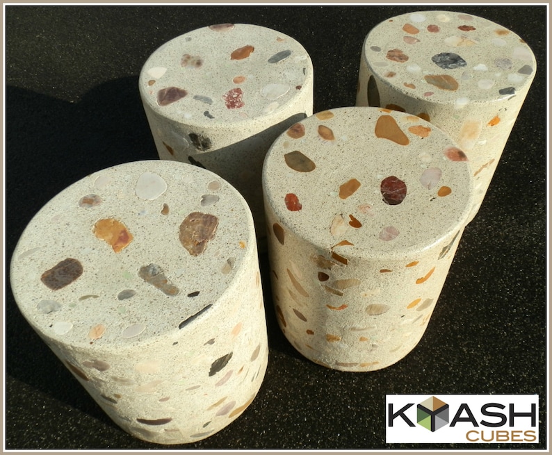 Juego de 4 piezas de asientos para fogatas. Hormigón pulido | Etsy