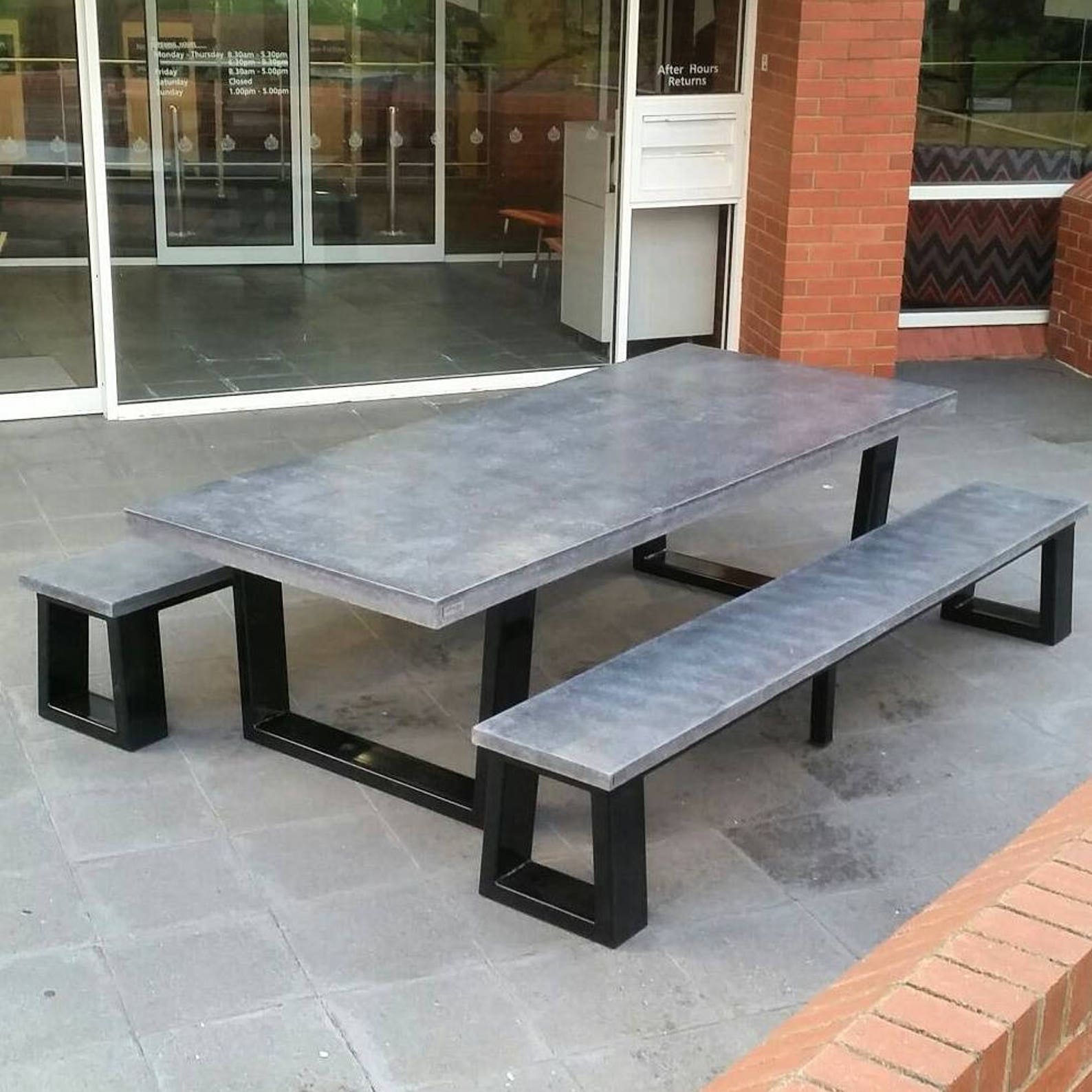 8 Seater 2.4m Dining Table Polished Concrete Patio Etsy Australia