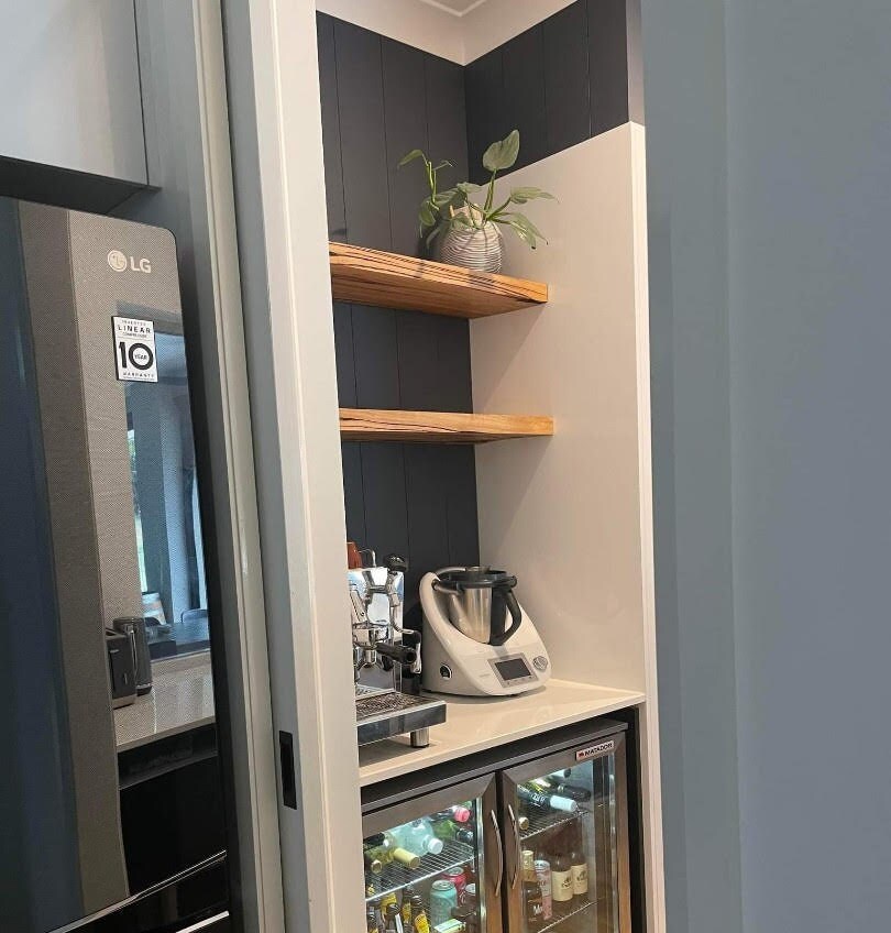 Hardwood Floating Timber Shelves, Live Messmate Vic Ash Hardwood