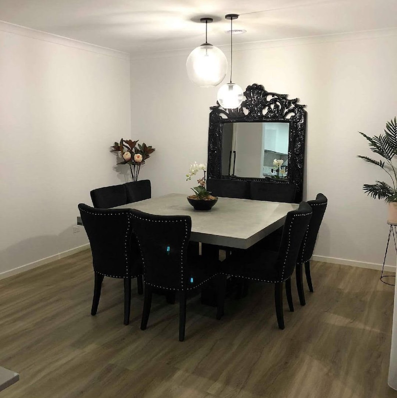 8 Seater Square Concrete Dining Table 1.6m X 1.6m Bespoke Etsy UK