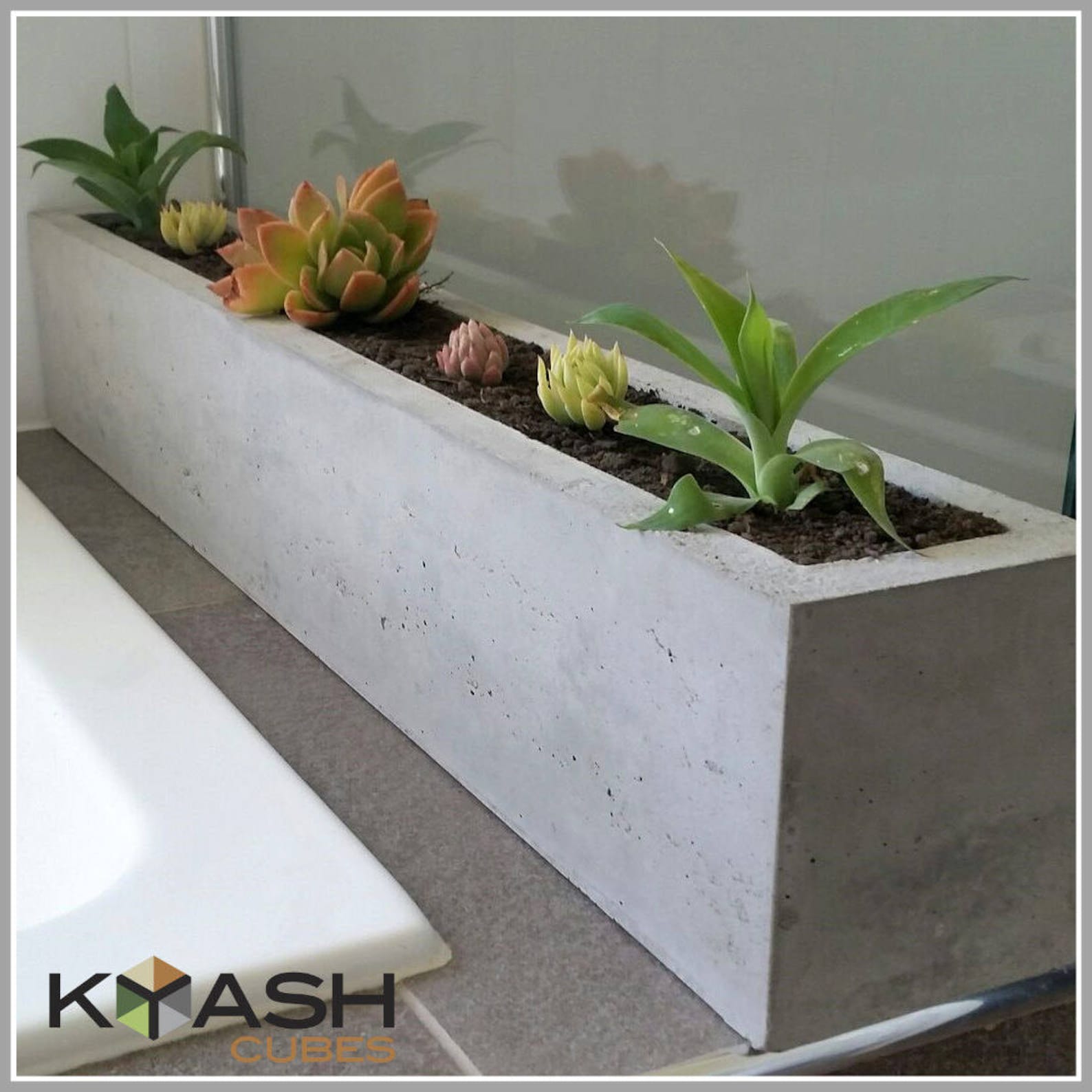 5. Sleek And Sustainable Concrete Planter