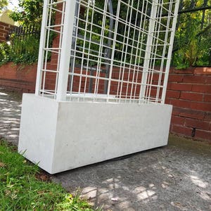 Vertical garden, polished concrete planter; large rectangular garden, patio or outdoor planter box