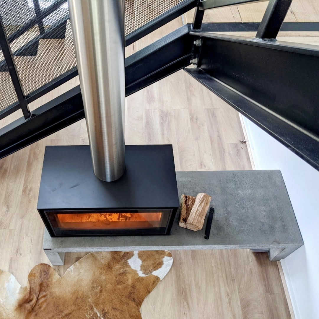 Concrete Fire Hearth 1.8m, Open Fire Stand, Fire Plinth, Fireplace