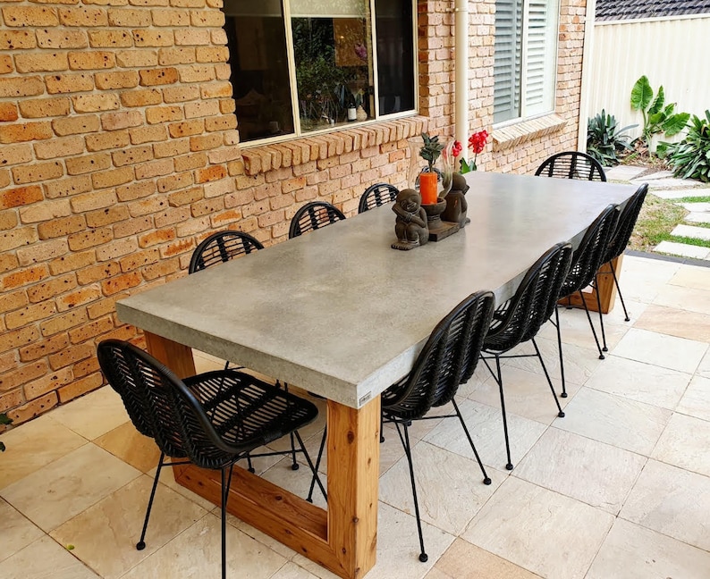2.7m 8 to 10 Seater Bespoke Polished Concrete Dining Table With Custom