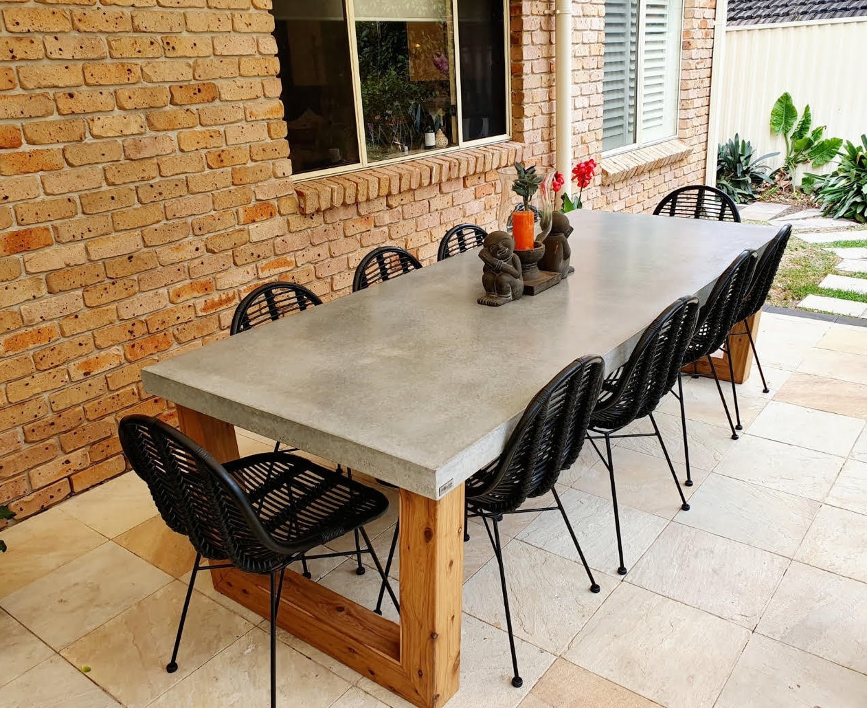 2.7m 8 to 10 Seater Bespoke Polished Concrete Dining Table With Custom ...