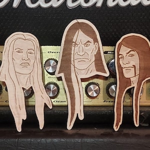 Dethklok wooden portrait magnets