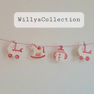 Pink Baby Girl Bunting, Girl Nursery Decor, Pink Nursery, Pink Baby Shower, Pink Baby Decor, Pink Garland, JustBorn Garland, Baby Bunting