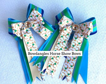 Horse Show Bows, Good Luck Bows/Confidence Booster/Beautiful Gift/Bowdangles Horse Show Bows
