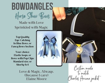 Equestrian Hair Bows/Equestrian Clothing/Sparkle gem