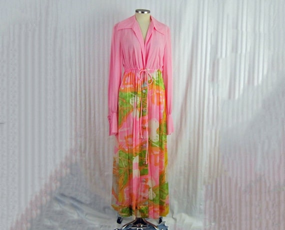 70s Vanity Fair Robe / 1970s Vanity Fair Maxi Robe