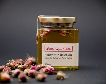 Honey with Rosebuds - Acacia Honey and Rosa damascena