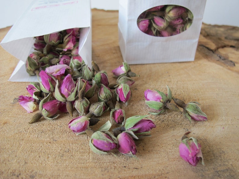 Organic Dried Rose Buds Rosa damascena from the Bulgarian Rose Valley image 2