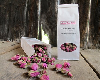 Organic Dried Rose Buds (Rosa damascena) - from the Bulgarian Rose Valley