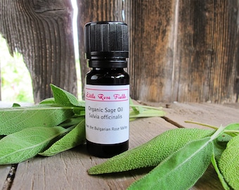 Organic Sage Essential Oil - Salvia Officinalis - steam distilled - from the Bulgarian Rose Valley