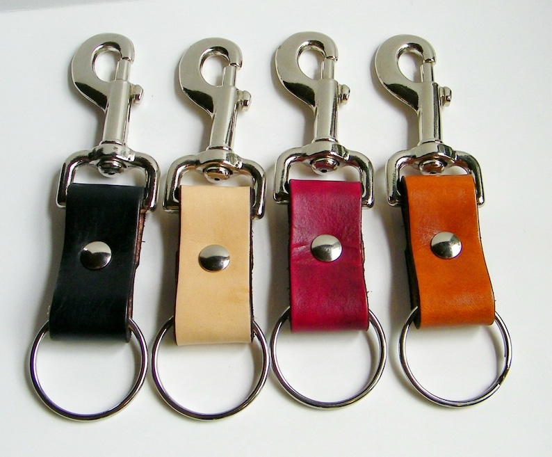 Heavy Duty Keychain Leather Key Chain Utility Style Key Etsy