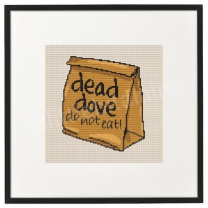Fanfic Tropes - Dead Dove: Do Not Eat, Cross Stitch Pattern, Instant PDF Download