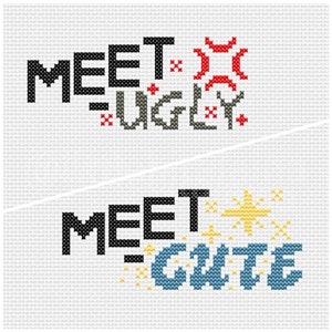 Fanfic Tropes - Meet-Cute / Meet-Ugly, Cross Stitch Pattern, Instant PDF Download