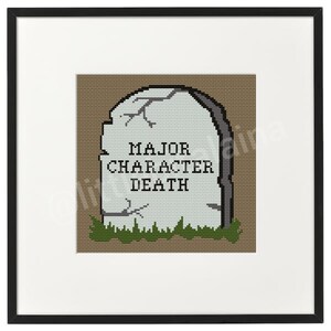 Fanfic Tropes - Major Character Death, Cross Stitch Pattern, Instant PDF Download