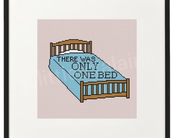 Fanfic Tropes - There Was Only One Bed, Cross Stitch Pattern, Instant PDF Download