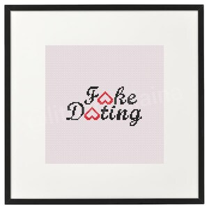 Fanfic Tropes - Fake Dating, Cross Stitch Pattern, Instant PDF Download