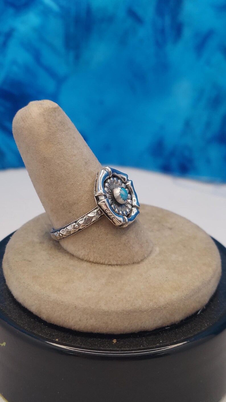 Sleeping Beauty Turquoise Sterling Silver Ring - Size 8 - Etsy