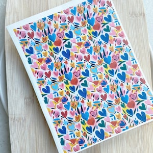 Abstract Love Heart Polymer Clay Transfer Sheet: Earring Making Decal #1101