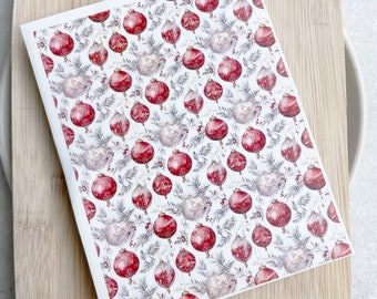 Christmas Baubles Polymer Clay Transfer Sheet: Seasonal Clay Decal #1139