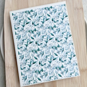 Eucalyptus Polymer Clay Transfer Sheet: Botanical Print (4x5.25&quot;)