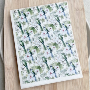 Tropical Bird Chintz Polymer Clay Transfer Sheet (4x5.25&quot;)