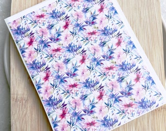 Summer Flowers Clay Transfer Paper | Watercolour Floral Polymer Clay Transfer Sheet | Water Transfer | Botanical Polymer Clay Transfer #1057