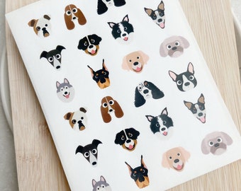 Polymer Clay Transfer Sheet | Dog Faces for Earrings (4x5.25")