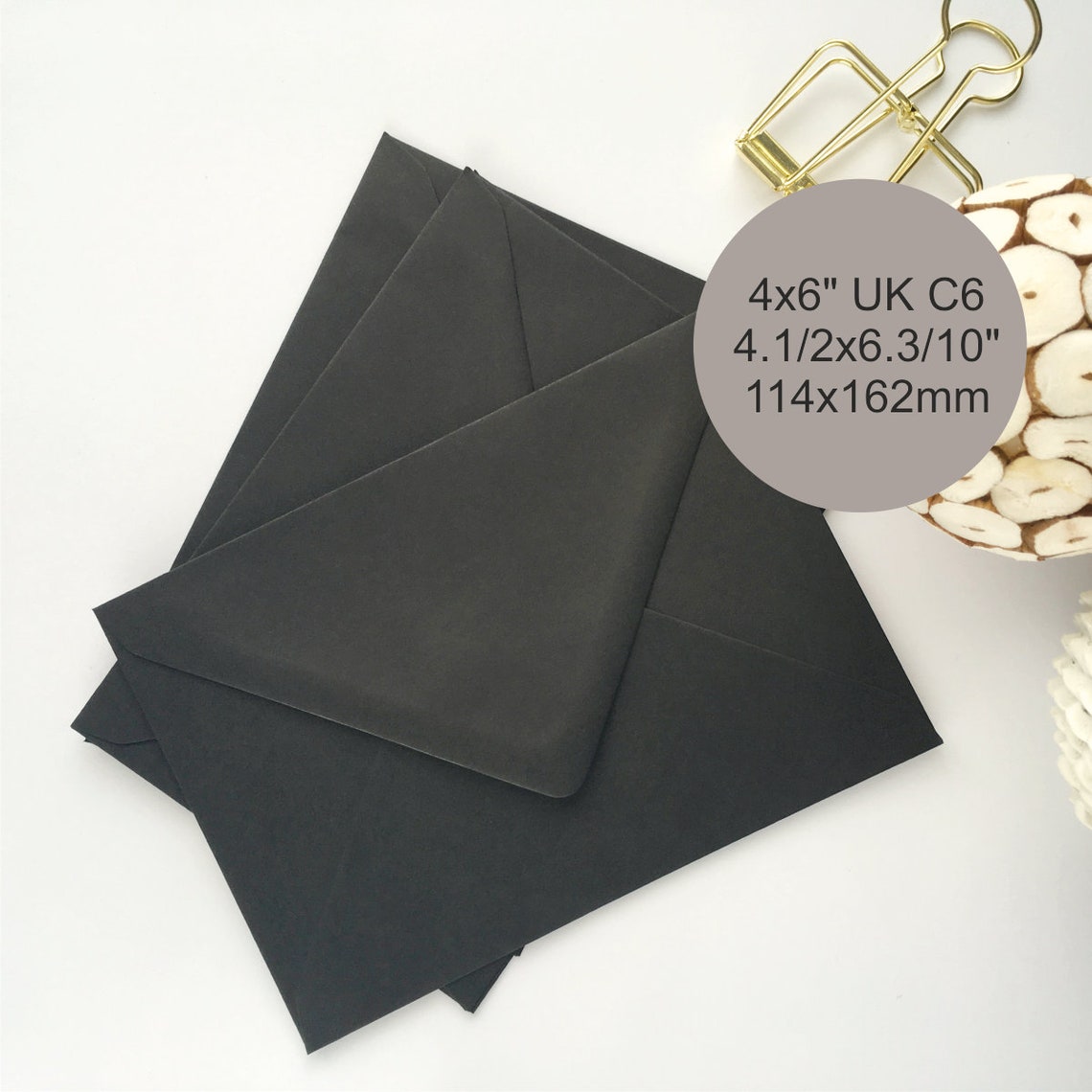 200 4x6 Envelopes Black Envelopes A6 C6 Bulk Envelopes for Etsy