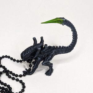 Xenomorph Alien Necklace On Black Ball Chain