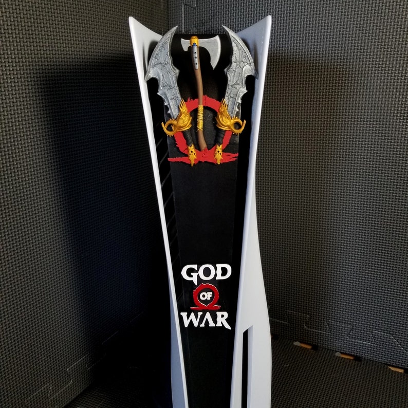 God of War Chaos Sword Axe and Logo Accessory Set For Playstation 5 and Xbox Series X/S PS5 Red