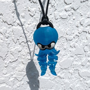 Squid Articulating Bendable Octoling Octopus Necklace
