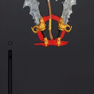 God of War Chaos Sword Axe and Logo Accessory Set For Playstation 5 and Xbox Series X/S Xbox Series Red