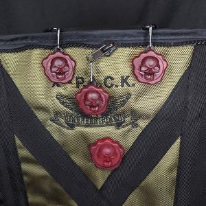 Transparent Red Purity Seal Pin & Zipper Pulls