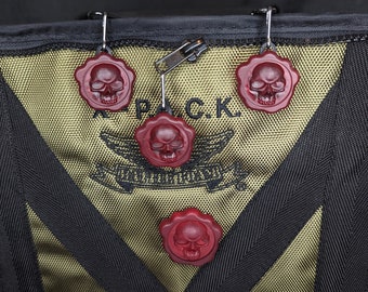 Transparent Red Purity Seal Pin & Zipper Pulls