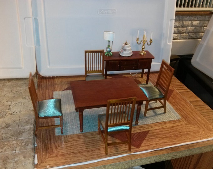 High Quality Dollhouse Furniture Dining Room Set Lot Etsy