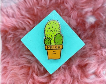 cactus pin, enamel pin, funny accessories, prick pin, jacket flair, buttons, cute pin, gifts for plant lovers
