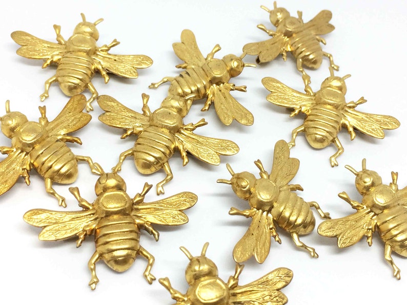 Napoleonic Bee Brooch 3 Sizes: Brass image 6