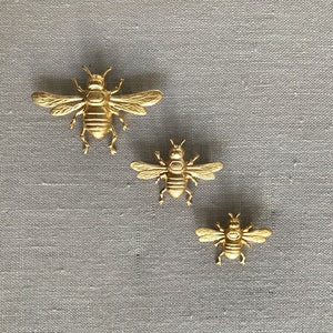 Napoleonic Bee Brooch 3 Sizes: Brass image 2