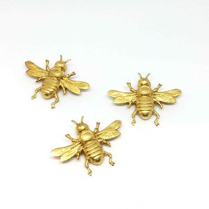 Napoleonic Bee Brooch 3 Sizes: Brass image 7