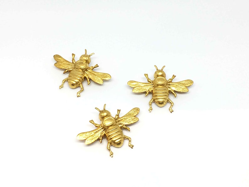 Napoleonic Bee Brooch 3 Sizes: Brass image 7